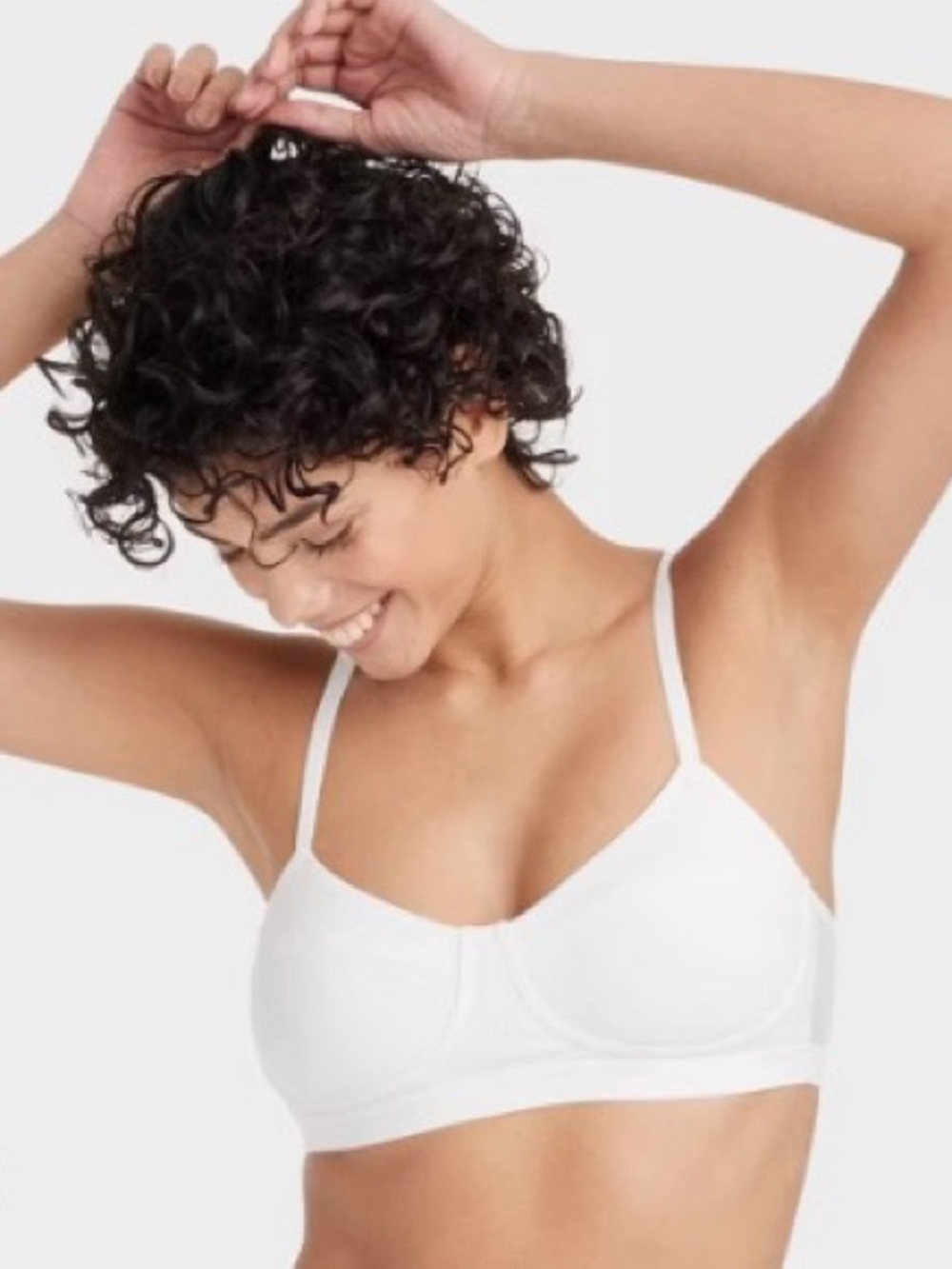 Colsie Off White Balconette Style Mesh Back Bralette